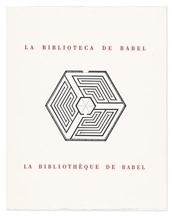 Desmazières, Érik (b.1948) & José Luis Borges (1899-1986) La Biblioteca de Babel / La Bibliothêque de Babel.